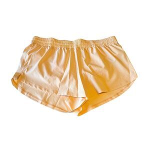 DSG Women's Biker/Running Shorts XL Light Peach Mid-Rise Activewear Workout